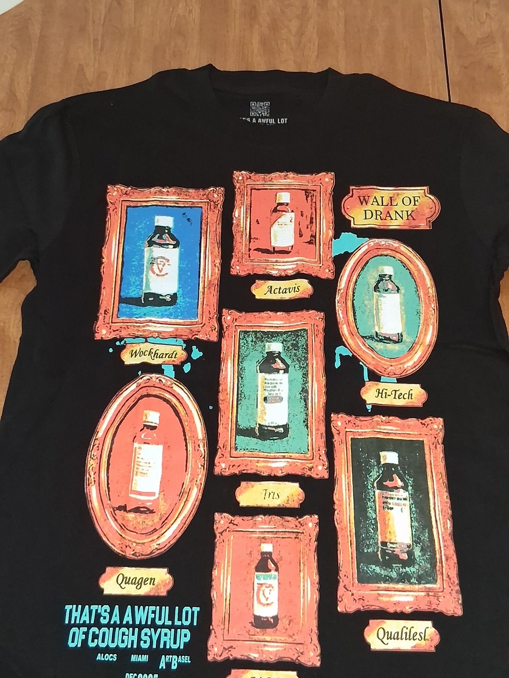 ALOCS-Wall of Drank Graphic Tee - Black with Multicolor Frames